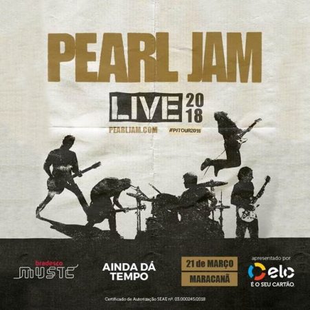 Últimos dias para assistir ao show do Pearl Jam no Rio de Janeiro, em 21 de março, com tudo pago!