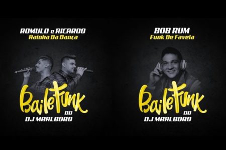 O “Baile do Marlboro”, novo projeto do DJ Marlboro, segue a todo vapor. Ouça as faixas “Rainha da Dança”, com a participação de Romulo & Ricardo, e “Funk de Favela”, com a colaboração de Bob Rum