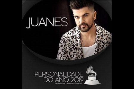 JUANES É NOMEADO COMO “PERSONALIDADE DO ANO 2019” PELA ACADEMIA LATINA DA GRAVAÇÃO