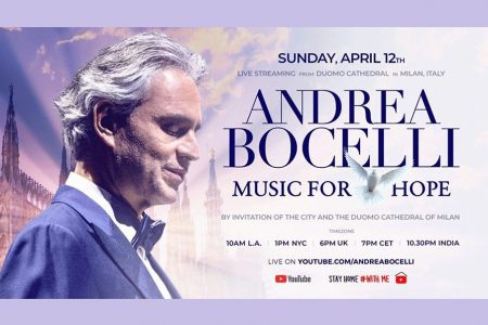 DIRETO DO DUOMO EM MILÃO HOJE ANDREA BOCELLI APRESENTA ‘MÚSICA PELA ESPERANÇA’ TRANSMISSÃO GLOBAL EXCLUSIVA PELO YOUTUBE. ASSISTA!