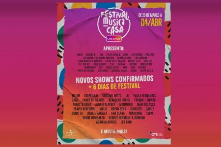 “FESTIVAL MÚSICA EM CASA” É UM SUCESSO!  PARA CONTINUAR INCENTIVANDO OS FÃS A FICAREM EM CASA, A UNIVERSAL MUSIC E GTS ANUNCIAM NOVAS DATAS E ATRAÇÕES