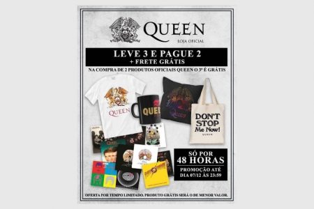 CONFIRA O LANÇAMENTO DA LOJA ONLINE OFICIAL DO QUEEN NO BRASIL E CORRE QUE TEM PROMOÇÃO!