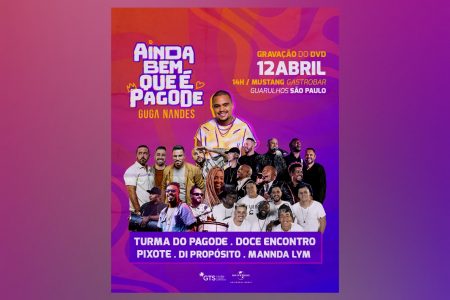 FENÔMENO DA NOVA GERAÇÃO DO PAGODE, GUGA NANDES GRAVA NOVO DVD EM SÃO PAULO