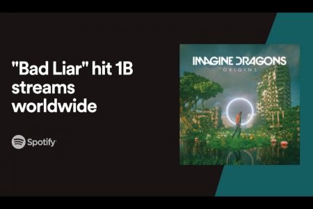 “BAD LIAR,” HIT DO IMAGINE DRAGONS, É A DÉCIMA CANÇÃO DA BANDA A ENTRAR NO SELETO CLUBE DO BILHÃO NO SPOTIFY