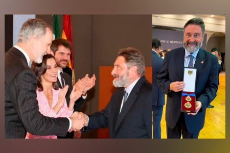 JESÚS LÓPEZ, PRESIDENTE E CEO DA UNIVERSAL MUSIC LATINOAMÉRICA & PENÍNSULA IBÉRICA RECEBE, EM CÁDIZ, A MEDALHA DE OURO POR MÉRITO EM BELAS ARTES, DAS MÃOS DA REALEZA ESPANHOLA